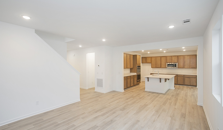 Great Room and Kitchen of the Hemingway floor plan