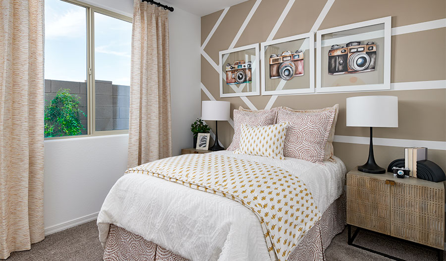 Bedroom of the Sunstone floor plan