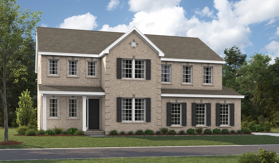Elevation F of the Presley floor plan