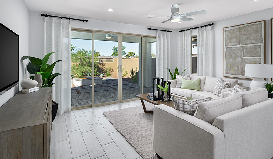 Living Room of the Peridot floor plan