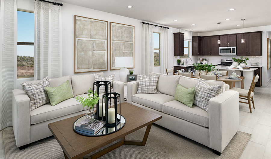 Living Room of the Peridot floor plan