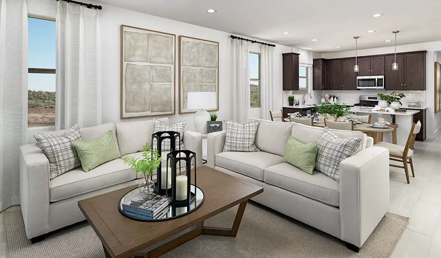 Living Room of the Peridot floor plan