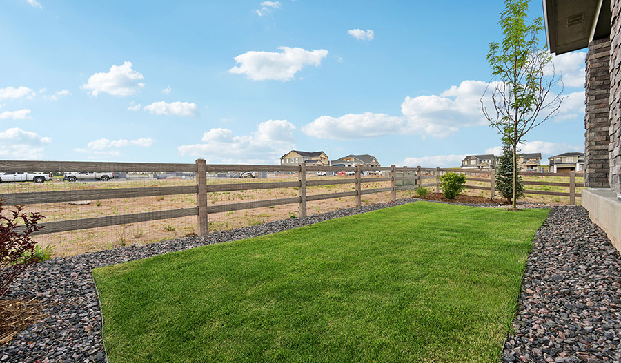 Backyard of the Farmington floor plan
