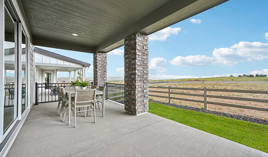 Patio of the Farmington floor plan