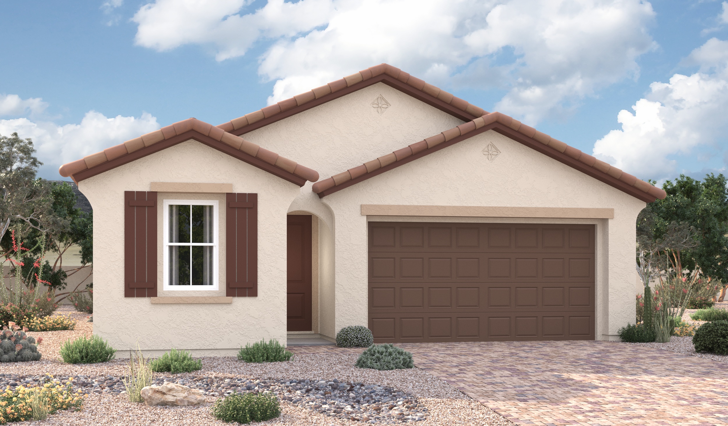 Elevation A of the Emerald floor plan