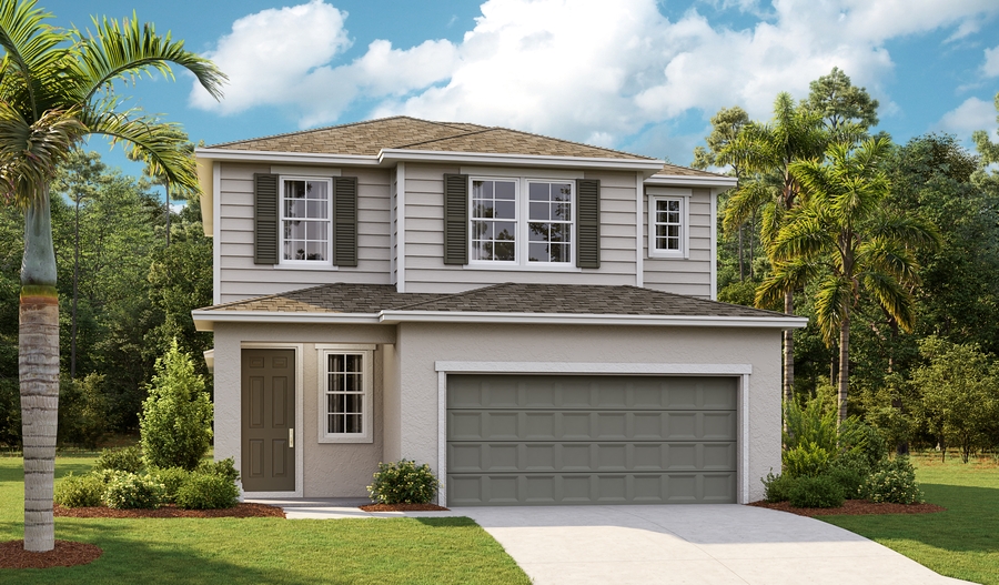 Elevation A of the Lynwood floor plan
