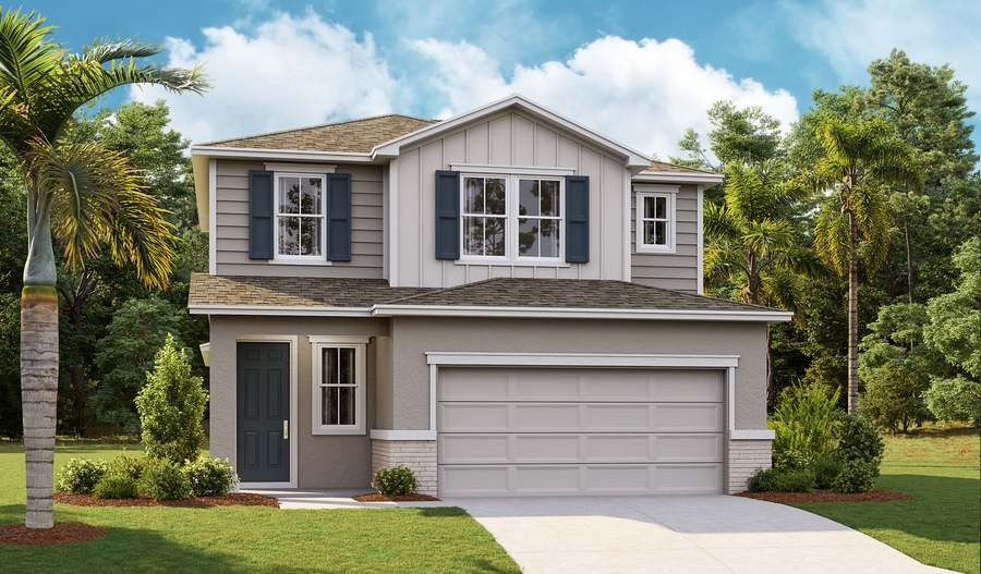 Elevation B of the Lynwood floor plan