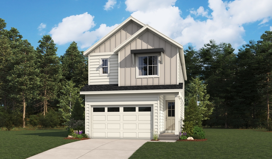 Elevation D of the Cherry floor plan