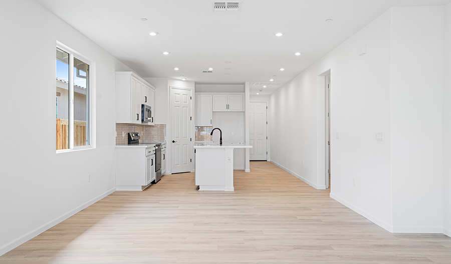 Kitchen and Great Room of the Ruby floor plan