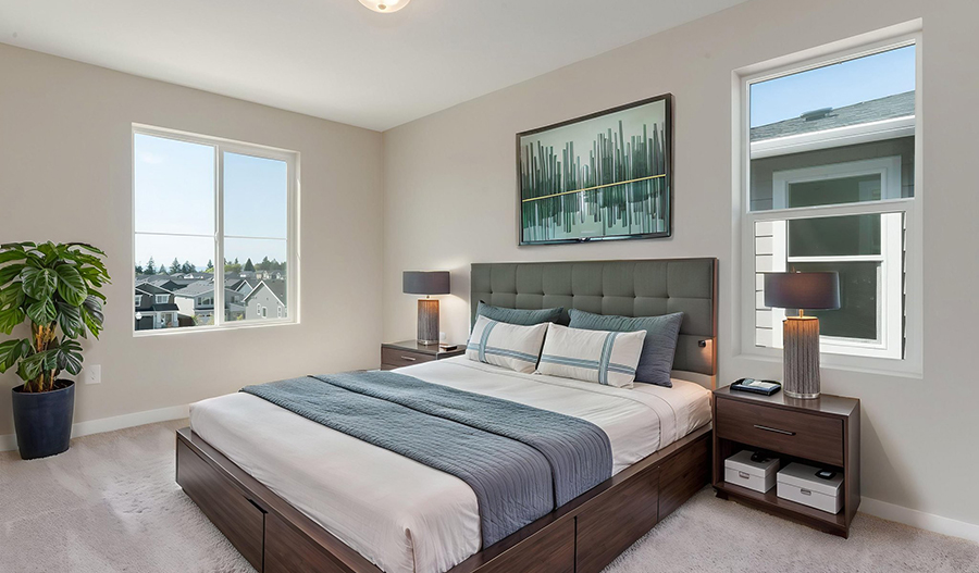 Bedroom of the Marblewood floor plan