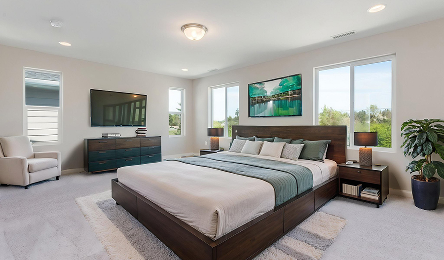 Bedroom of the Marblewood floor plan