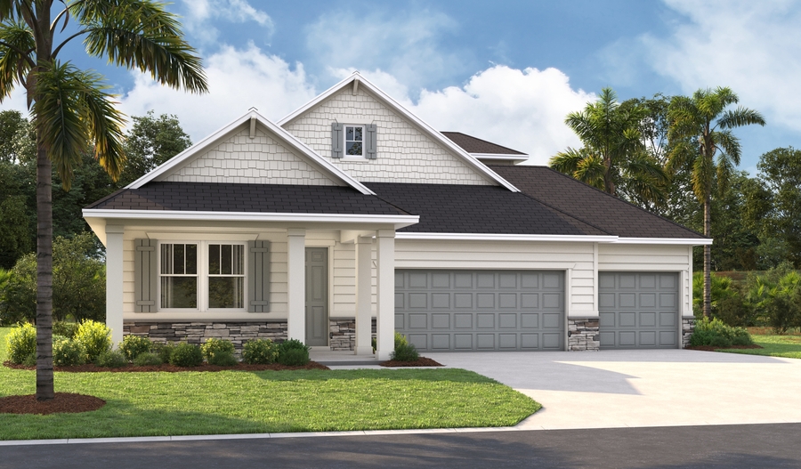 Masterplan 3-car Elevation L of the Appleby floor plan