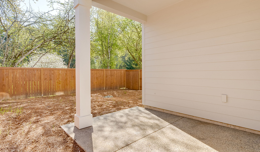 Patio of the Valerie floor plan