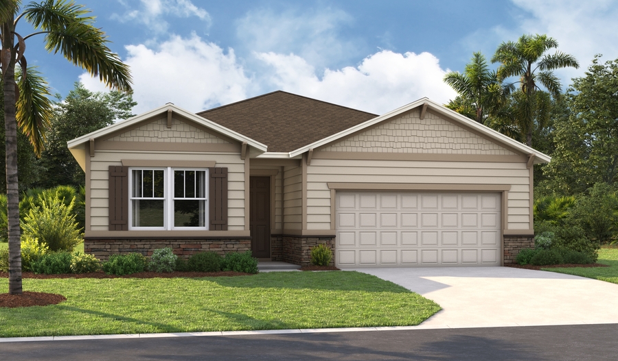2-car Elevation L of the Augusta floor plan
