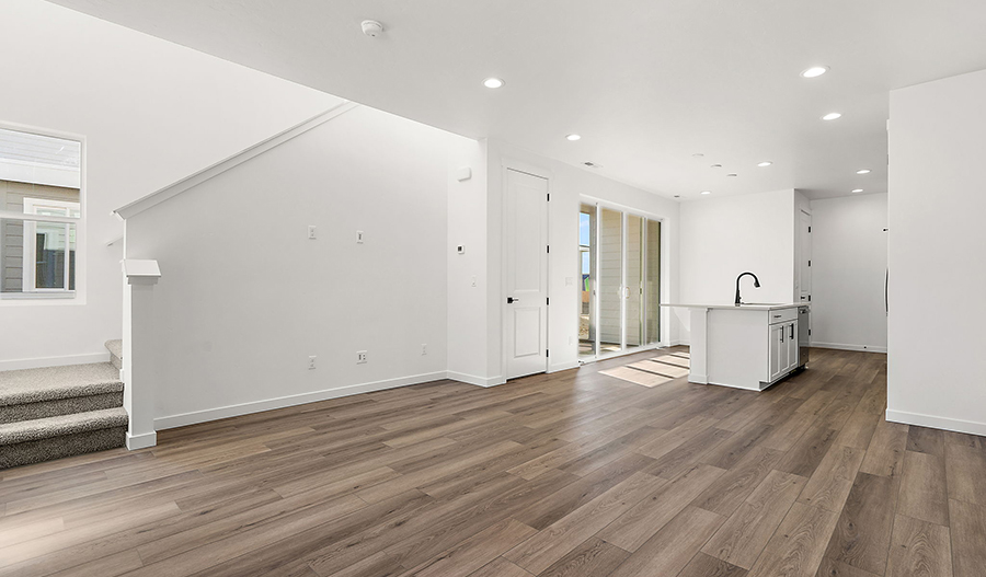 Living Room and Kitchen of the Boston floor plan