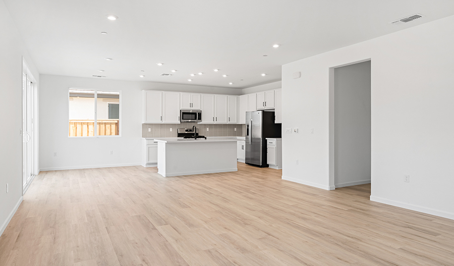 Kitchen and Great Room of the Moonstone floor plan