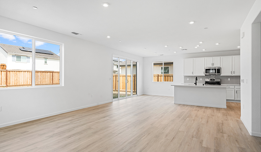 Kitchen and Great Room of the Moonstone floor plan