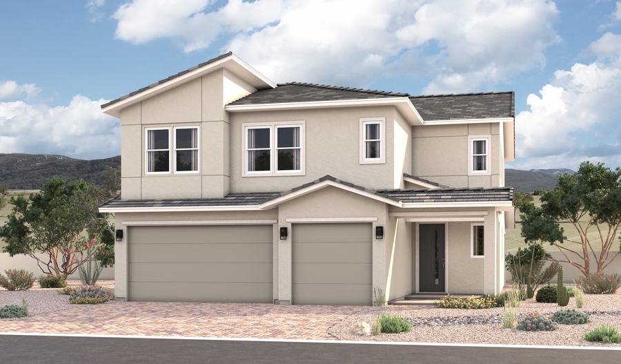Elevation A of the Yorktown floor plan