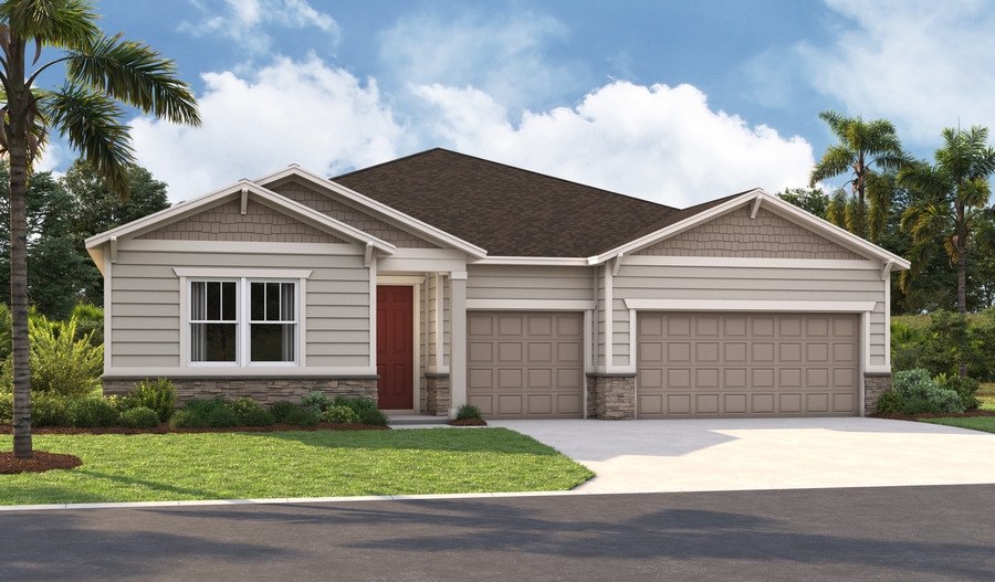 Master Elevation L of the Darius floor plan
