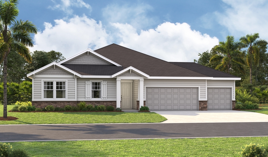 Master 3-car Elevation L of the Daniel floor plan