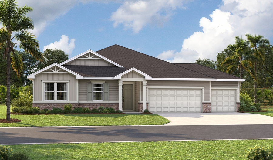 Master 3-car Elevation M of the Daniel floor plan