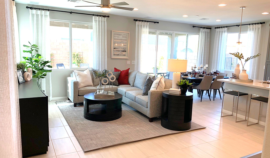 Great Room of the Boxwood floor plan