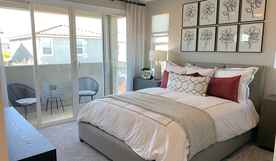 Bedroom of the Boxwood floor plan