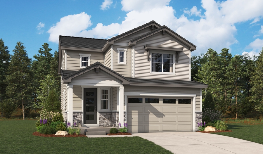 Elevation A of the Leah floor plan