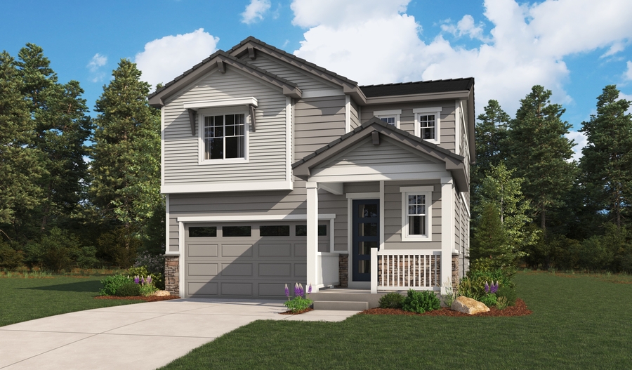 Elevation A of the Liesel floor plan