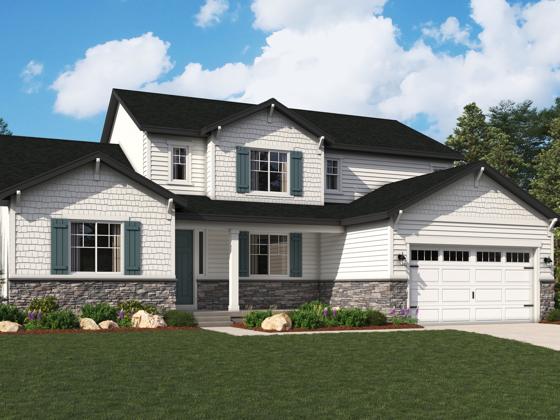 CantonRidge Elevation D of the Jessica floor plan