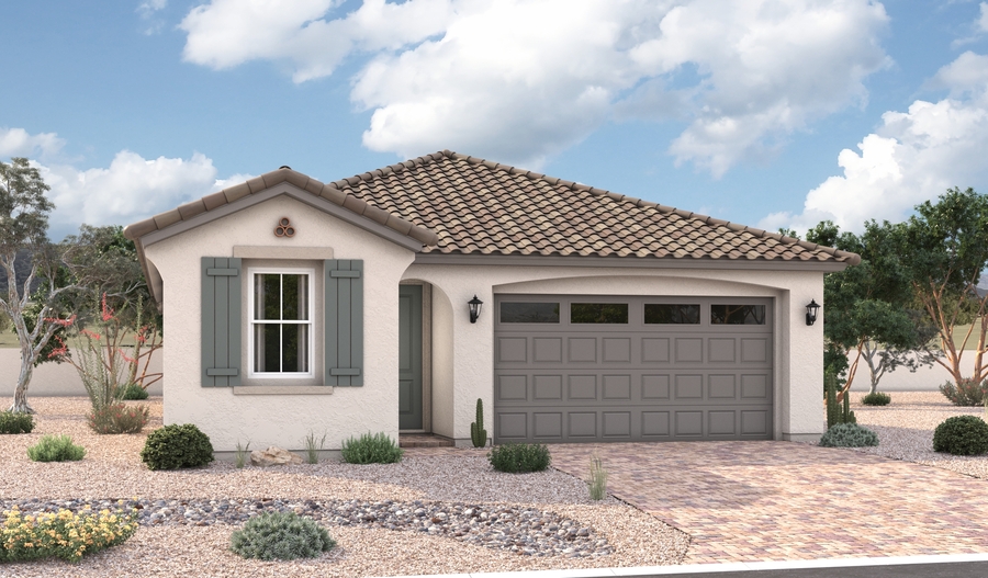 Elevation A of the Emerald floor plan