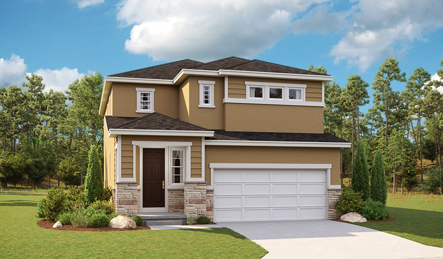 Elevation E of the Leah floor plan