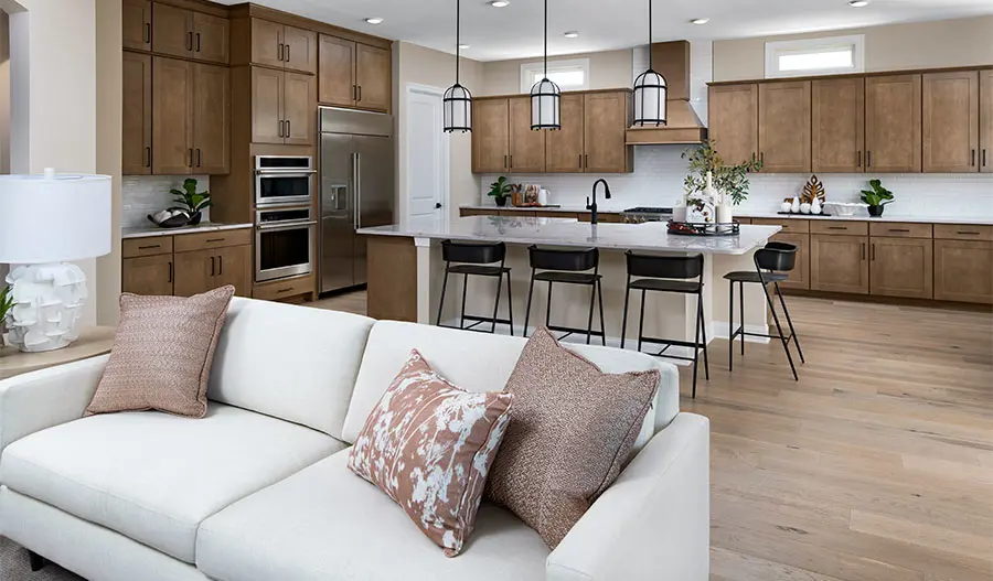 Family Room and Kitchen of the Henley floor plan