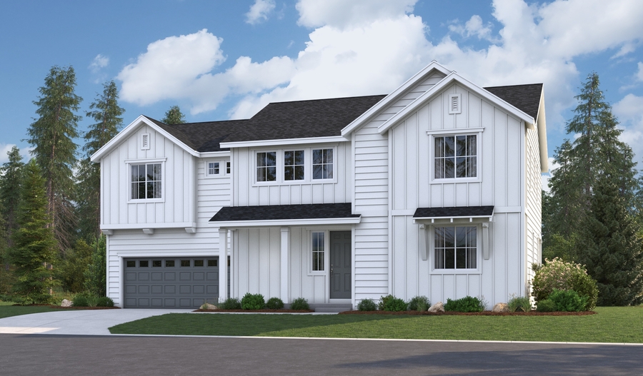 Elevation A of the Janice floor plan