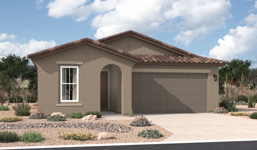 Elevation A of the Larimar floor plan