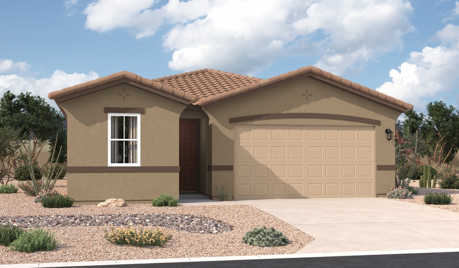 Elevation A of the Peridot floor plan