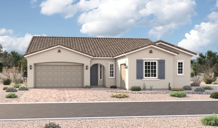 Elevation A of the Pinecrest floor plan
