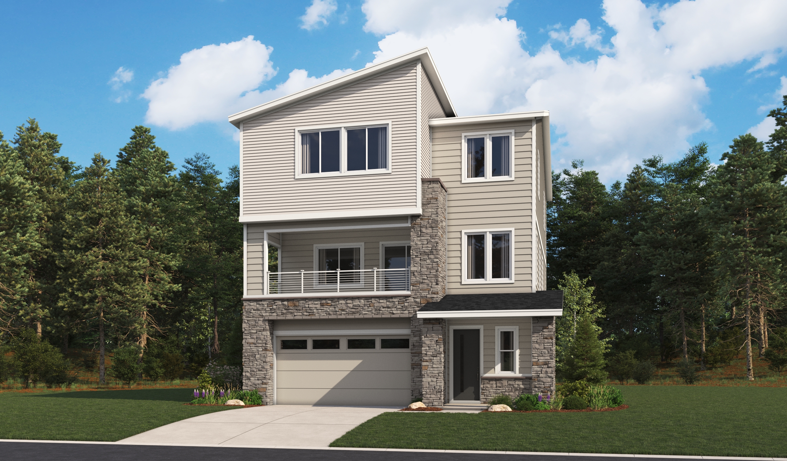 Elevation A of the Linton II floor plan