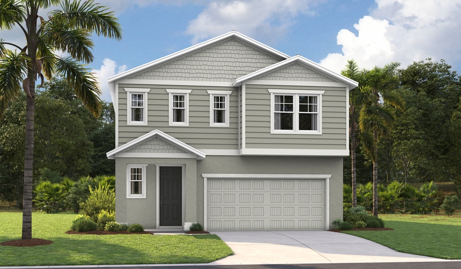 Elevation C of the Laurel floor plan