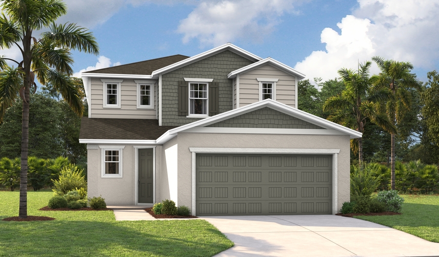 Elevation C of the Palm floor plan