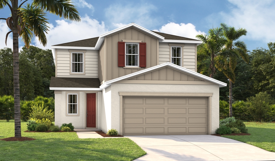 Elevation B of the Pine floor plan