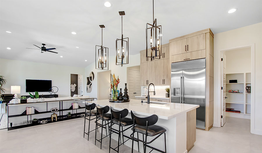 well-appointed kitchen with a center island