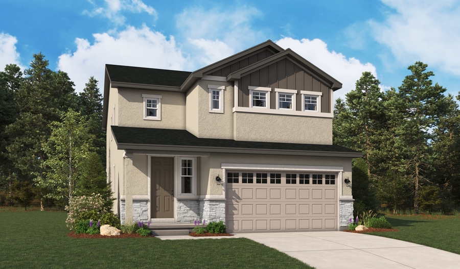 Elevation B of the Leah floor plan