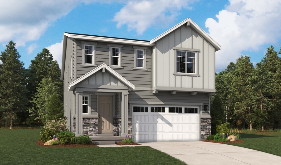 Elevation D of the Laurel floor plan