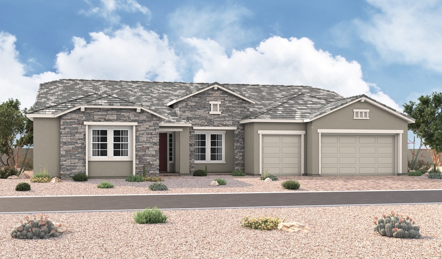 Elevation B of the Robert floor plan