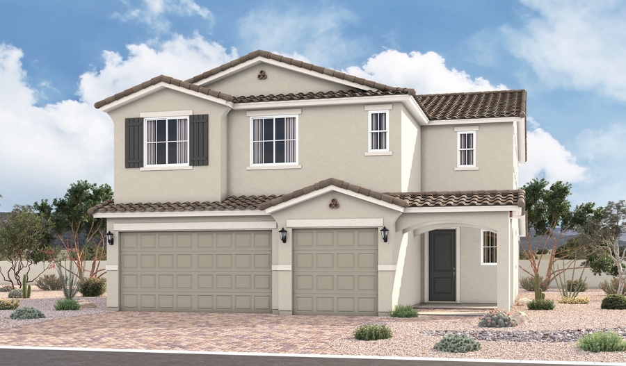 Elevation A of the Yorktown floor plan