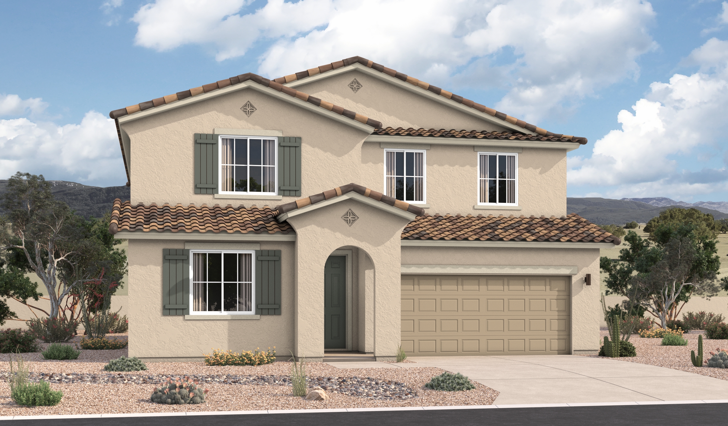 Elevation A of the Ammolite floor plan