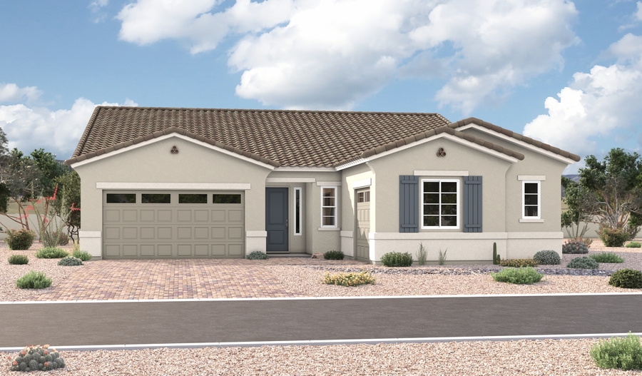 Elevation A of the Pinecrest floor plan