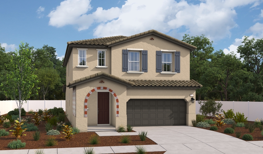 Elevation A of the Lawton floor plan