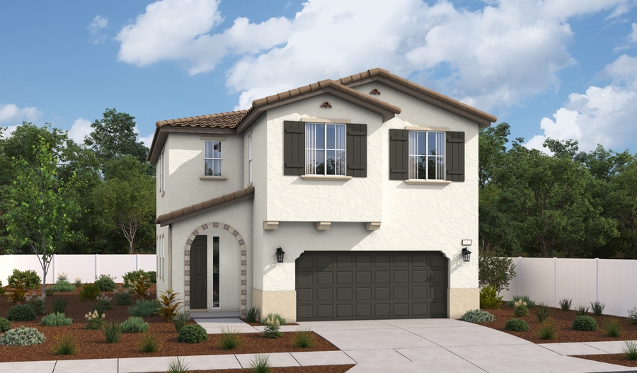 Elevation A of the Lindsay floor plan